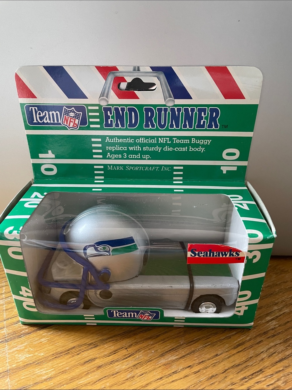 NFL Seattle Seahawks Silver & Blue End Runner Helmet Team Buggy NEW